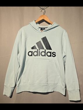 Adidas Women's Light Mint Hoodie with Logo